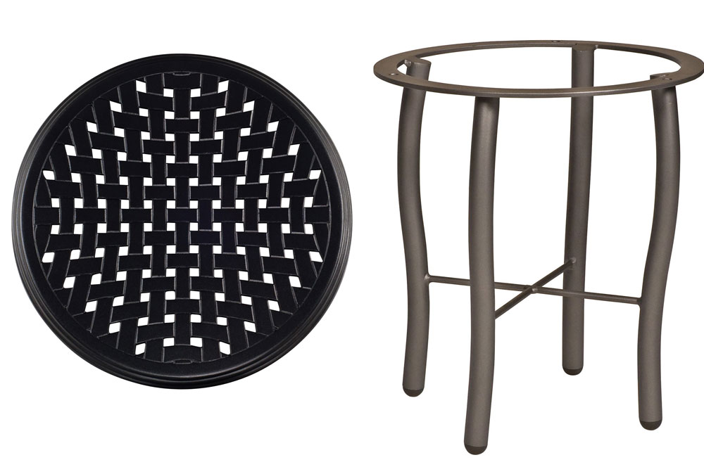 22" Thatch Round End Table by Woodard - Image 2